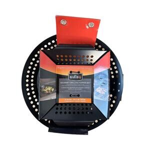 2 Pack Mr Bar-B-Q Gourmet Grilling Topper Set - 1 Skillet and 1 Mini Wok - Black